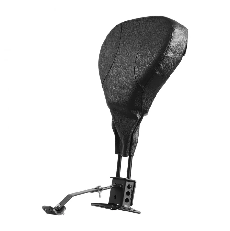 Adjustable Motorcycle Backrest Sissy Bar, Fit Harley Touring Models 2009-2024 with One-piece Slotted Seat, Street Glide, Road Glide, and Road King, Detachable Rider Backrest for Motorcycles, Black