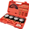 Bestauto Fuel Vacuum Carburetor Synchronize Tool Kit Fuel Vacuum Carburetor Synchronizer carb sync Gauge Set with Rubber Hose