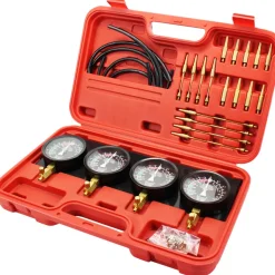 Bestauto Fuel Vacuum Carburetor Synchronize Tool Kit Fuel Vacuum Carburetor Synchronizer carb sync Gauge Set with Rubber Hose