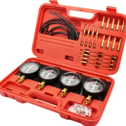 Bestauto Fuel Vacuum Carburetor Synchronize Tool Kit Fuel Vacuum Carburetor Synchronizer carb sync Gauge Set with Rubber Hose
