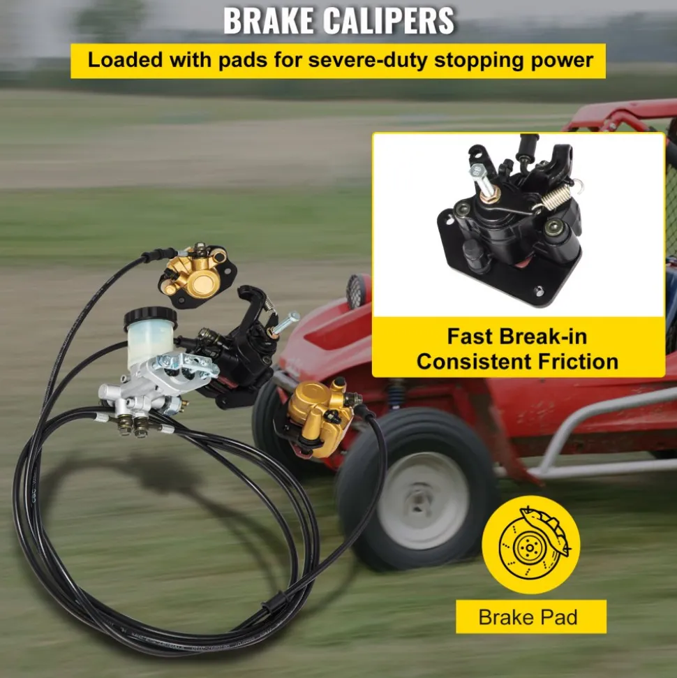 Complete Go-Kart Brake Master Cylinder Kit KD150BRKIT Go Kart
