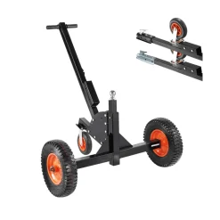 Heavy-Duty Trailer Dolly, 1500lbs Tongue Weight Capacity, 2 in 1 Trailer Mover with 2 in Ball, 16 in Pneumatic Tires and Universal Wheel, Portable Tow Dolly for Moving Car RV Trailer