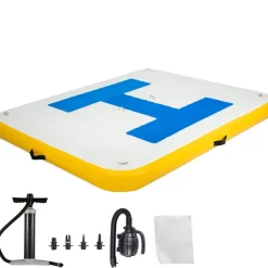 Inflatable Dock Platform, Inflatable Floating Dock 8x5 ft with Electric Air Pump