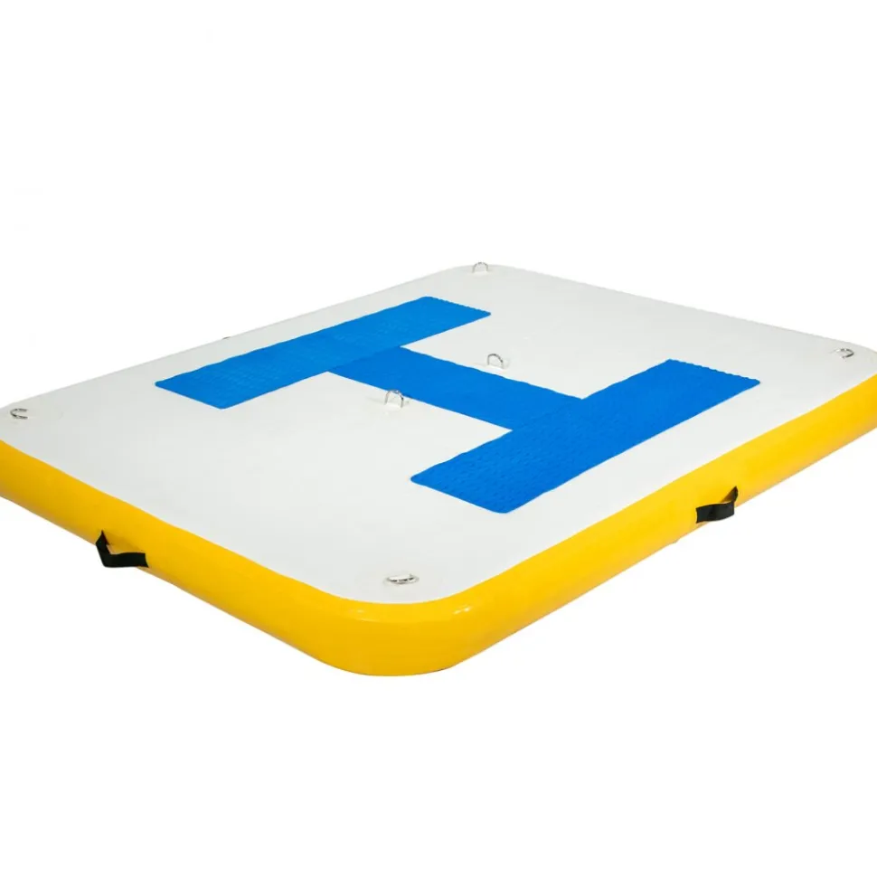 Inflatable Dock Platform, Inflatable Floating Dock 8x5 ft with Electric Air Pump