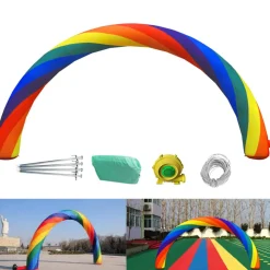 Inflatable Rainbow Arch 26ftx10ft (8x4m) w/ 350W Motor Advertising/Party Supplies/Event Decorations/Inflatable Products