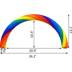 Inflatable Rainbow Arch 26ftx10ft (8x4m) w/ 350W Motor Advertising/Party Supplies/Event Decorations/Inflatable Products