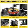 5 in1 Heat Press 15"x15" Vinyl Cutter Plotter 53" USB Port Sticker Print DIY