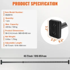 KFFKFF Cargo Stabilizer, Adjustable Truck Bed Bar from 40