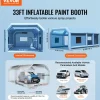 KFFKFF Portable Inflatable Painting Enclosure, Dimensions 32.8 x 21 x 14.8 ft, Equipped with 1100W+750W Robust Air Movers and Air Purification Setup, Suitable for Oversized Trucks, Vans, and Heavy Equipment