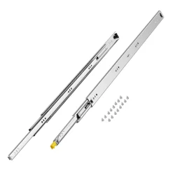 KFFKFF Set of 2 Drawer Rails, Full Extension, Available in Various Sizes from 16 to 60 inches, 250 lbs Weight Limit, Locking Mechanism, Ball Bearing Side Mount Drawer Slide Rail
