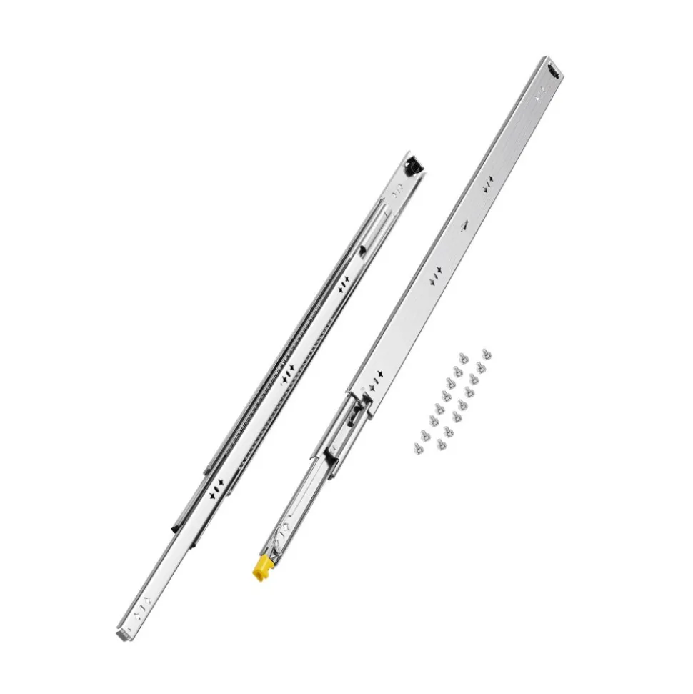 KFFKFF Set of 2 Drawer Rails, Full Extension, Available in Various Sizes from 16 to 60 inches, 250 lbs Weight Limit, Locking Mechanism, Ball Bearing Side Mount Drawer Slide Rail