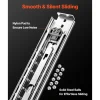 KFFKFF Set of Two Drawer Rails, Sizes Ranging from 16 to 60 inches, 500 lbs Weight Tolerance, Locking Mechanism Included, Ball Bearing Side Mount Drawer Slide Rail