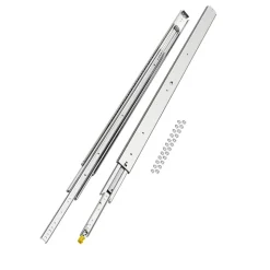 KFFKFF Set of Two Drawer Rails, Sizes Varying from 16 to 60 inches, 500 lbs Weight Tolerance, Lockable Ball Bearing Side Mounted Drawer Slide Rail