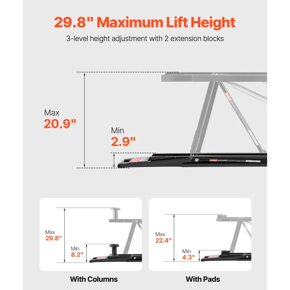 5000 lbs Car Lift Adjustable Car Lifts with Remote Control for Home