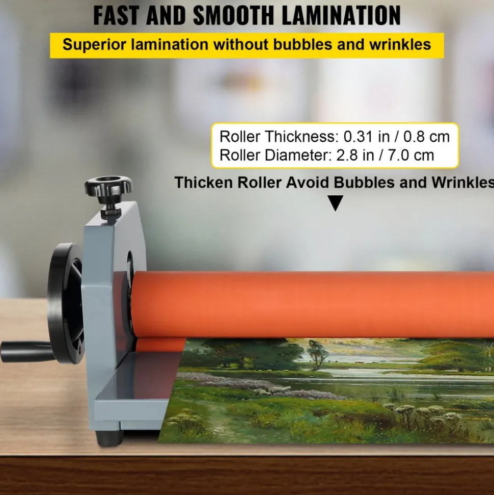 39" 1000MM Manual Cold Roll Laminator Vinyl Photo Film Mounting Laminating Machine