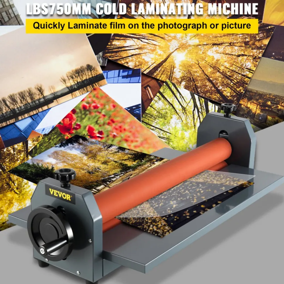 29.5" 750MM Manual Cold Roll Laminator Vinyl Photo Film Mounting Laminating Machine