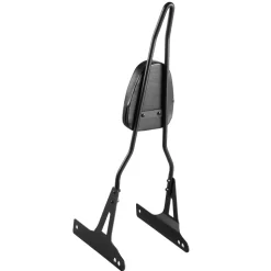 Motorcycle Backrest Sissy Bar, Compatible with Harley-Davidson Dyna Street Glide, Road Glide, and Road King, 29-Inch Height Detachable Passenger Backrest, Black