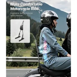 Motorcycle Backrest Sissy Bar, Compatible with Harley-Davidson Dyna Street Glide, Road Glide, and Road King, 29-Inch Height Detachable Passenger Backrest, Black