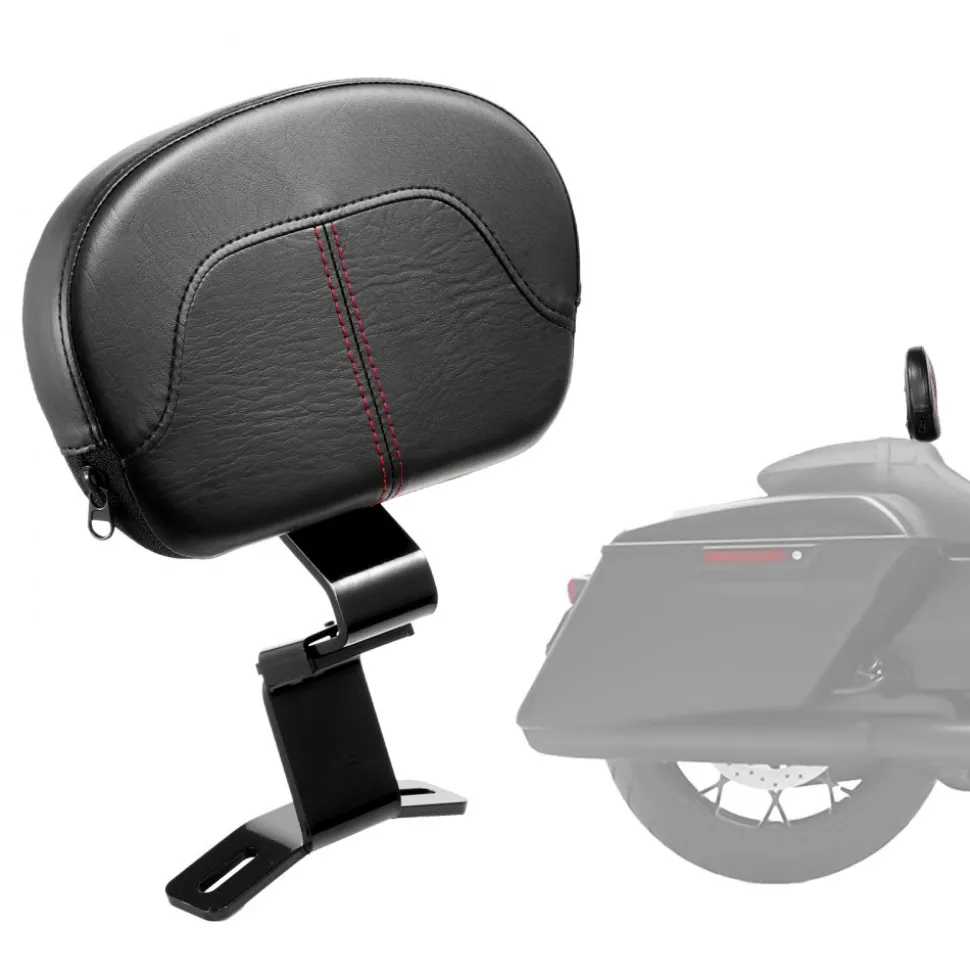 Motorcycle Backrest Sissy Bar, Compatible with Harley-Davidson Touring Street Glide, Road Glide, and Road King, 12.2-Inch Height Detachable Rider Backrest, Black