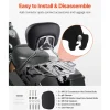 Motorcycle Backrest Sissy Bar with Luggage Rack, Compatible with Honda Rebel CMX 1100 2021-2022, 18-Inch Height, Removable Passenger Backrest, Durable Metal Frame with Leather Pad, Black