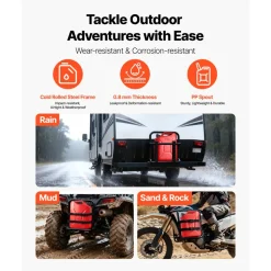 Newly Upgraded Oil-Tight!VEVOR Metal Fuel Container, 5.3 Gallon, Fuel Jerry Can with Spout and Comfort Handle, 6 L/min Max Flow Rate, Leakproof & Corrosion-resistant Metal Gas Tank Most Cars Motorcycle ATV UTV, Red