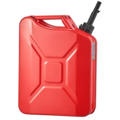 Newly Upgraded Oil-Tight!VEVOR Metal Fuel Container, 5.3 Gallon, Fuel Jerry Can with Spout and Comfort Handle, 6 L/min Max Flow Rate, Leakproof & Corrosion-resistant Metal Gas Tank Most Cars Motorcycle ATV UTV, Red