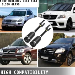 2pcs for Mercedes W164 GL350 GL450 1643206113 Front Air Suspension Spring Shock Strut