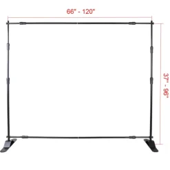 10pcs 8' X 8' - 10' X 8' Backdrop Banner Stand Step and Repeat Adjustable Telescopic Height and Width