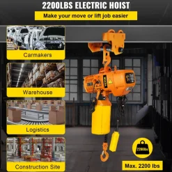 1 PHASE Industrial Electric Chain Hoist 1 Ton G80 Chain