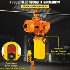 1 PHASE Industrial Electric Chain Hoist 1 Ton G80 Chain