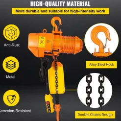 1 PHASE Industrial Electric Chain Hoist 1 Ton G80 Chain