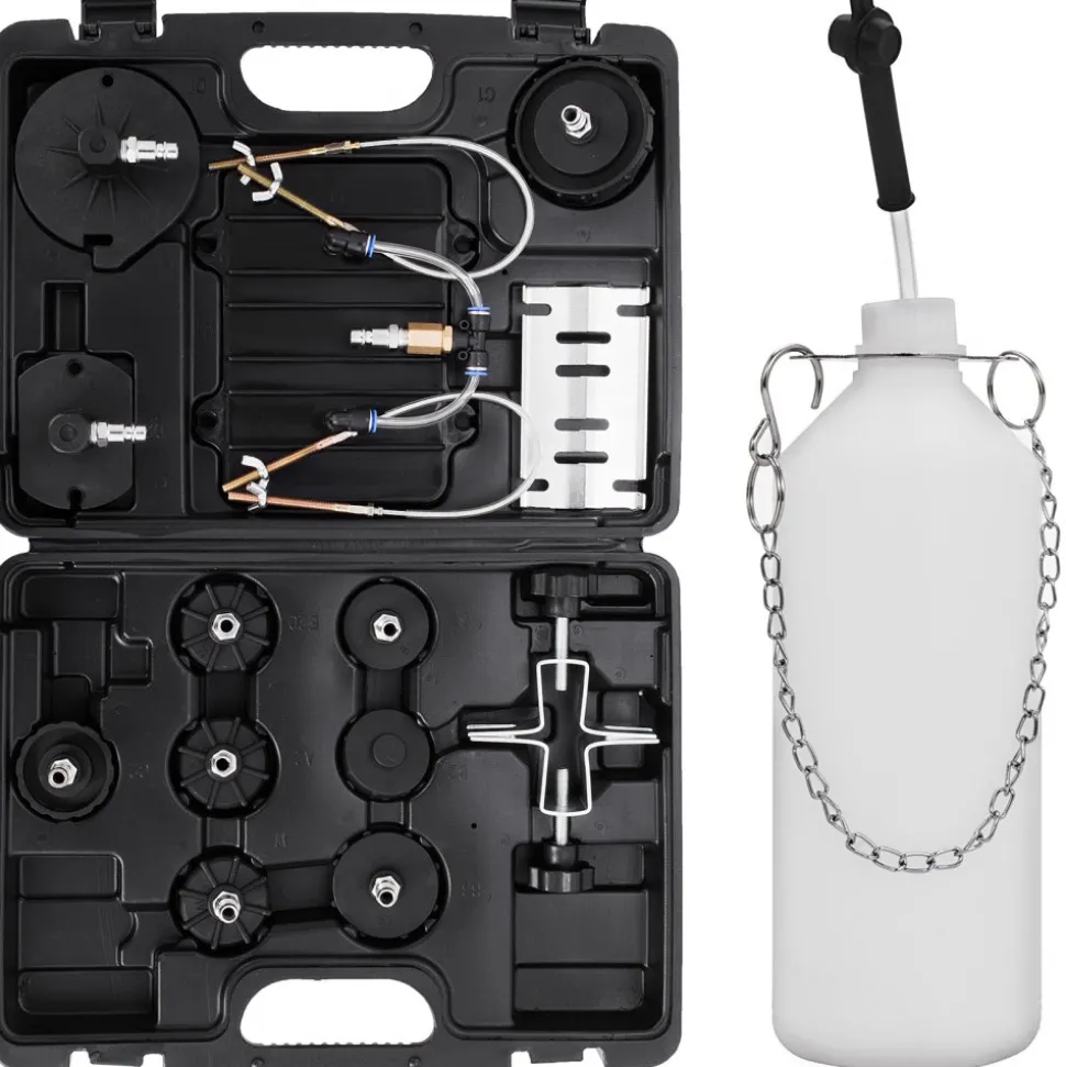 Pneumatic Air Pressure Bleeder Tool Kit Brake Bleeding Garage Workshop Mechanics