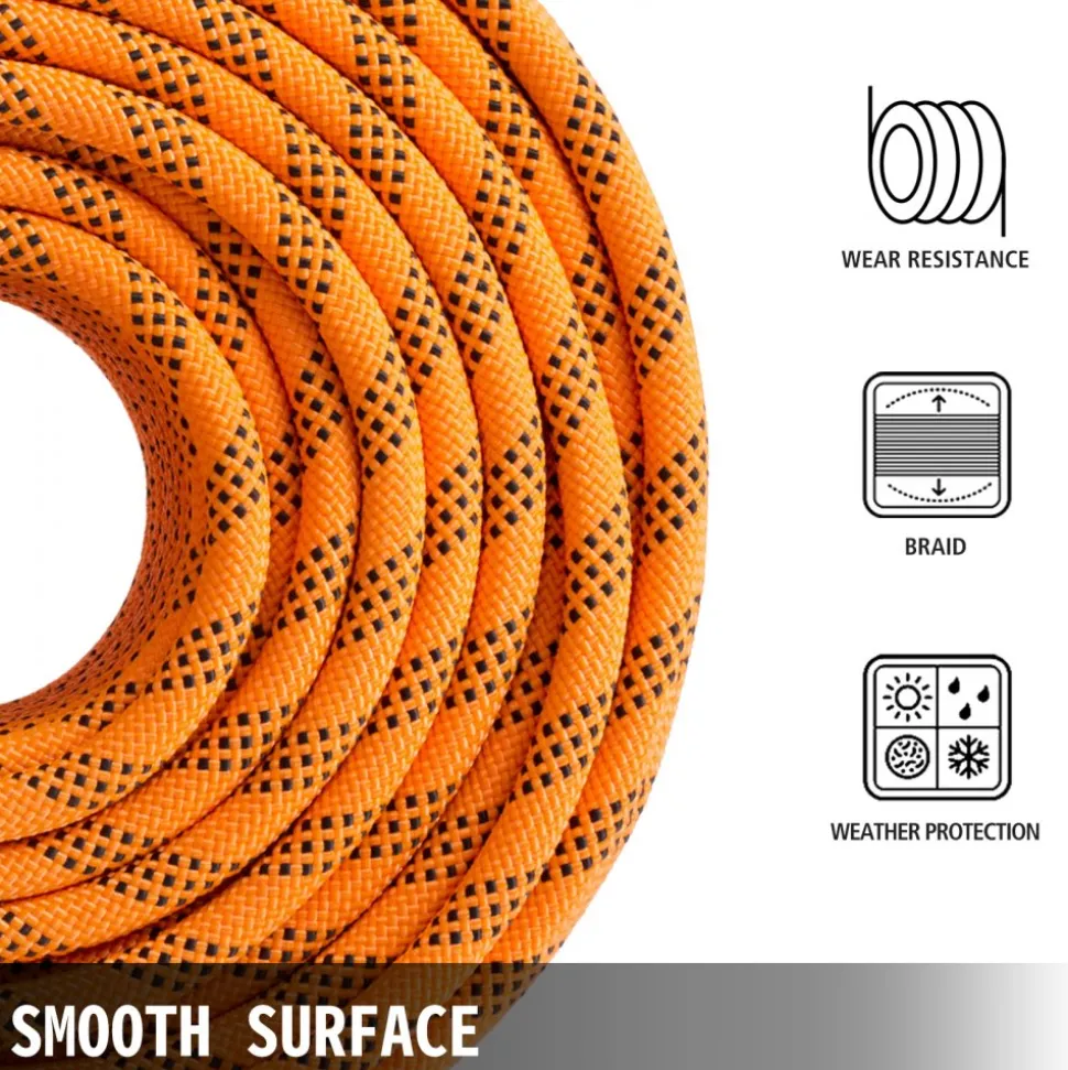 Polyester Rope 9/16" x 200', Load and Pulling Rope, 8600lbs Breaking Strength(Not suitable for rocking climbing, mountain climbing, hanging people, etc.)
