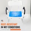 Shower Chair, 400 lbs Capacity, Shower Seat with Back, Adjustable Height Shower Stool, Shower Chair for Inside Shower Bathtub, Non-slip Bathroom Bench Bath Chair for Elderly Disabled Handicap