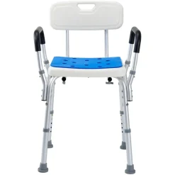 Shower Chair, 400 lbs Capacity, Shower Seat with Back, Adjustable Height Shower Stool, Shower Chair for Inside Shower Bathtub, Non-slip Bathroom Bench Bath Chair for Elderly Disabled Handicap