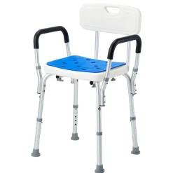 Shower Chair, 400 lbs Capacity, Shower Seat with Back, Adjustable Height Shower Stool, Shower Chair for Inside Shower Bathtub, Non-slip Bathroom Bench Bath Chair for Elderly Disabled Handicap