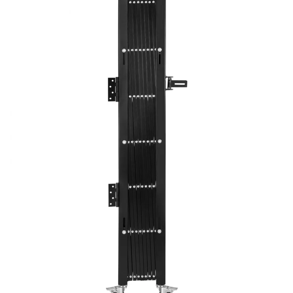Single Folding Security Gate, 74"W x 51.57"H Folding Door Gate, Steel Accordion Security Gate, Flexible Expanding Security Gate, 360° Rolling Barricade Gate, Scissor Gate or Door with Padlock