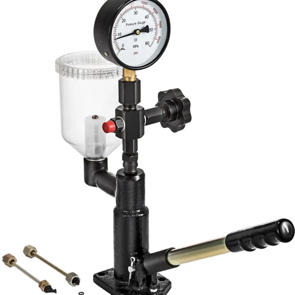 SKYSHALO Diesel Injector Tester with Dual Scale Gauge, 400Bar/6000PSI, for Accurate Pressure Adjustment & Nozzle Examination