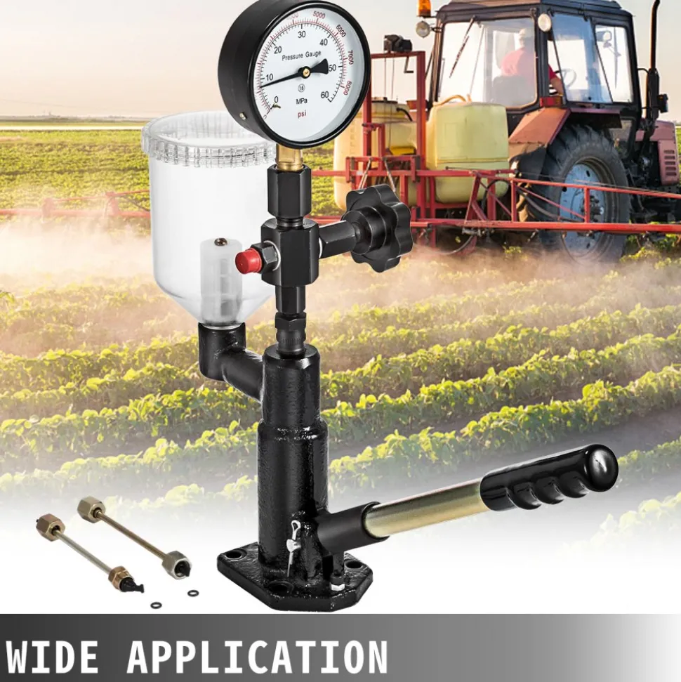 SKYSHALO Diesel Injector Tester with Dual Scale Gauge, 400Bar/6000PSI, for Accurate Pressure Adjustment & Nozzle Examination
