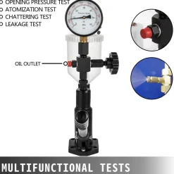 SKYSHALO Diesel Injector Tester with Dual Scale Gauge, 400Bar/6000PSI, for Accurate Pressure Adjustment & Nozzle Examination