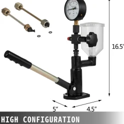 SKYSHALO Diesel Injector Tester with Dual Scale Gauge, 400Bar/6000PSI, for Accurate Pressure Adjustment & Nozzle Examination