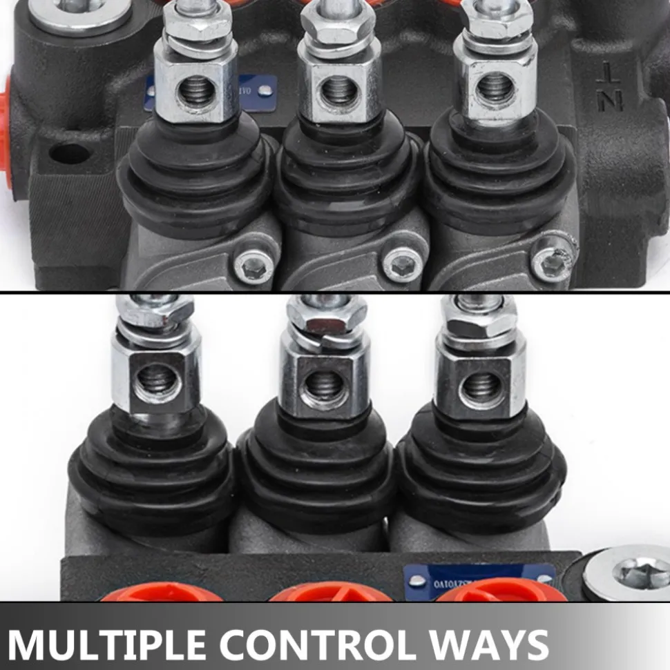 3 Spool Hydraulic Directional Control Valve Double Acting 11 GPM
