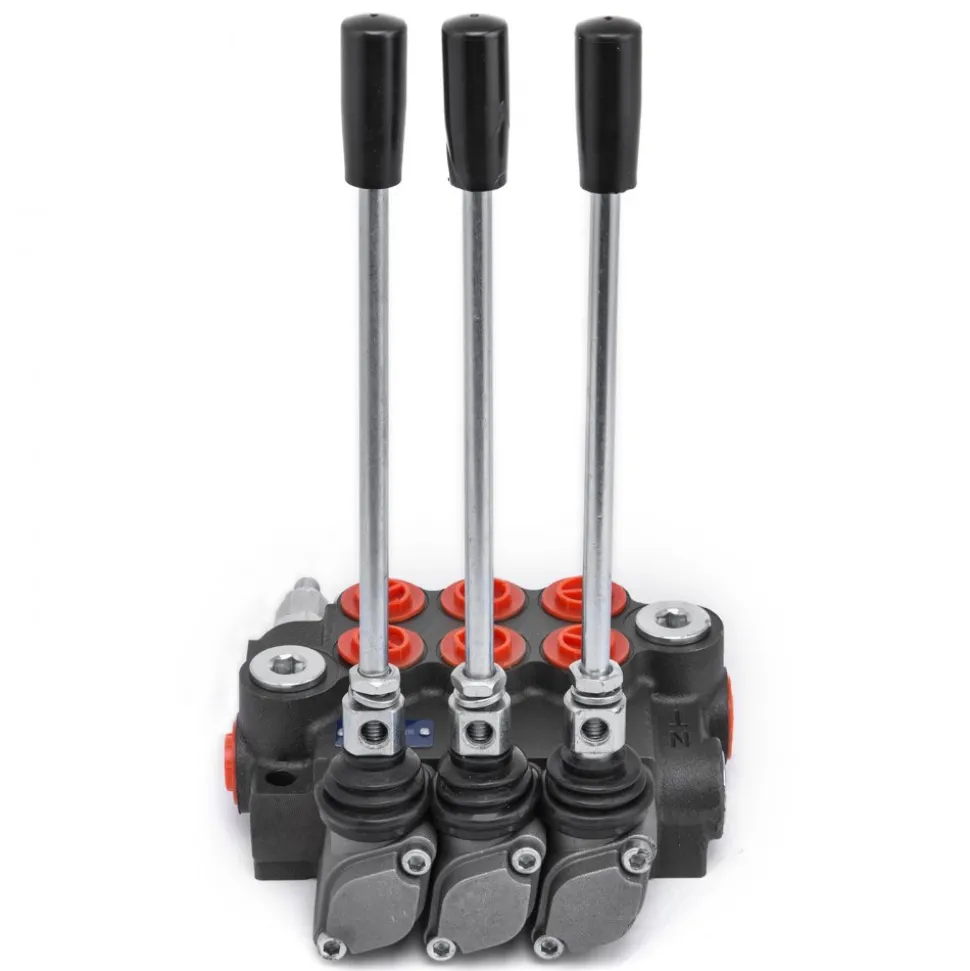 3 Spool Hydraulic Directional Control Valve Double Acting 11 GPM