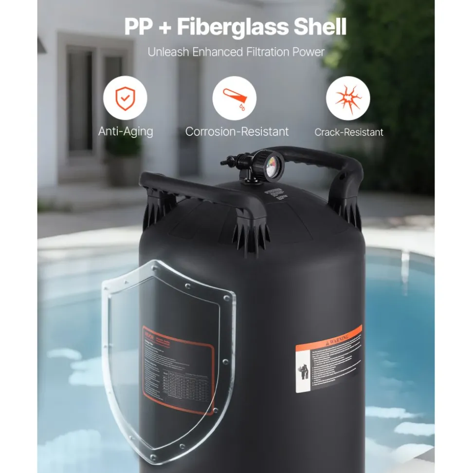 725 sq.ft² Cartridge Pool Filter Valve 21207GPH Swimming Pool Filtration System