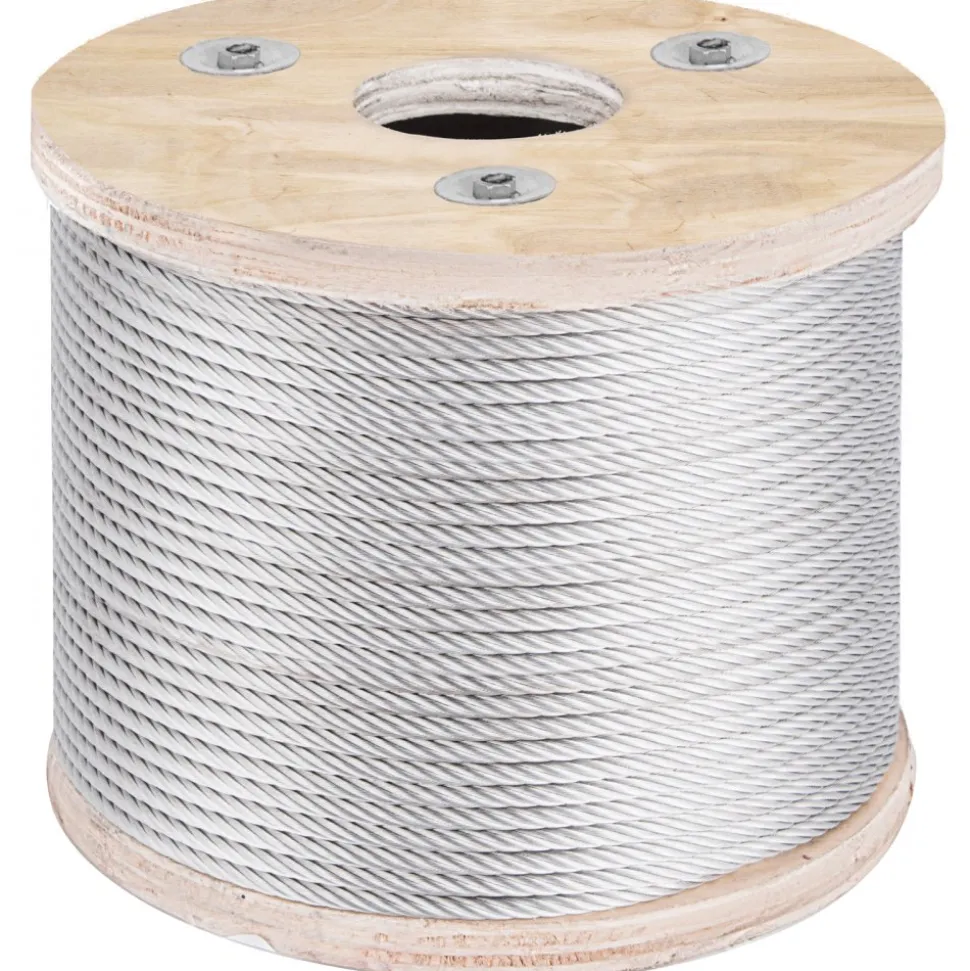 304 Stainless Steel Wire Rope Cable, 3/16", 7x19, 250 ft reel