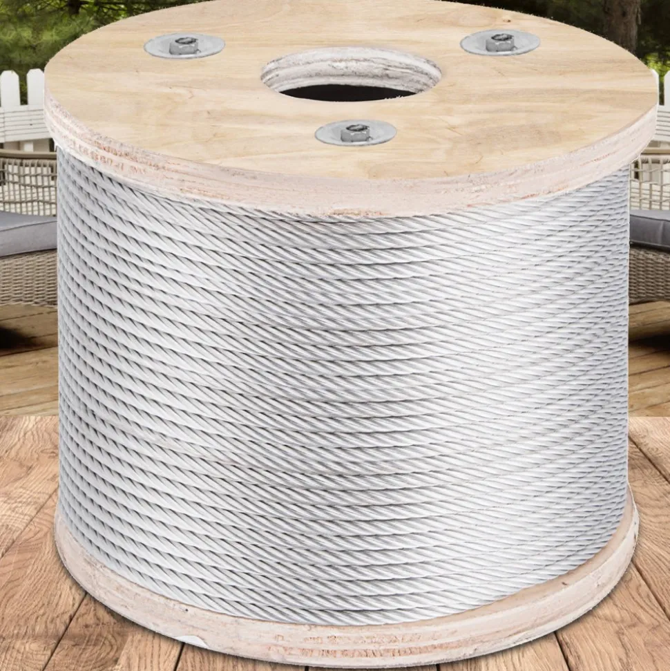 304 Stainless Steel Wire Rope Cable, 3/16", 7x19, 250 ft reel
