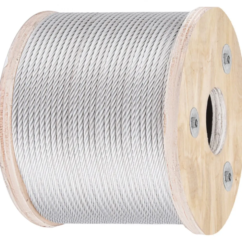 304 Stainless Steel Wire Rope Cable, 3/16", 7x19, 250 ft reel