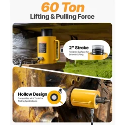 60ton 50mm Hollow Plunger Hydraulic Cylinder Jack