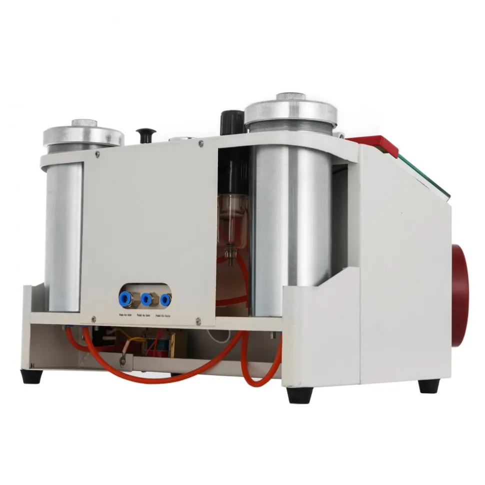 Twin Pen Sandblaster Double Pen Sand Blaster Machine for Dental Lab 2 Tanks Lamp