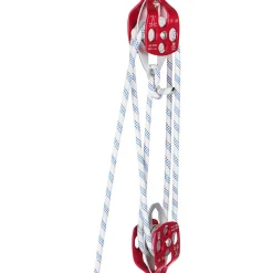 Twin Sheave Block and Tackle 7700LBS Pulley 150Ft, 1/2Inch Double Braid Rope
